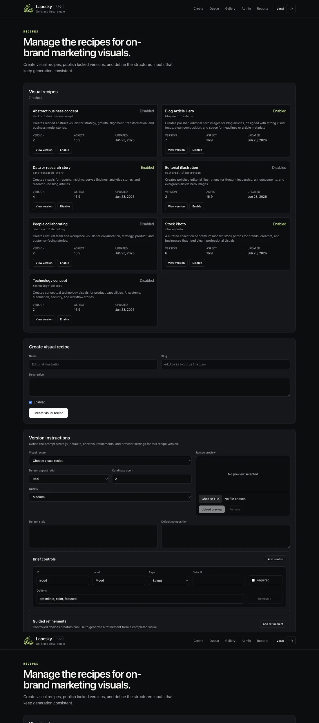 Recipe management