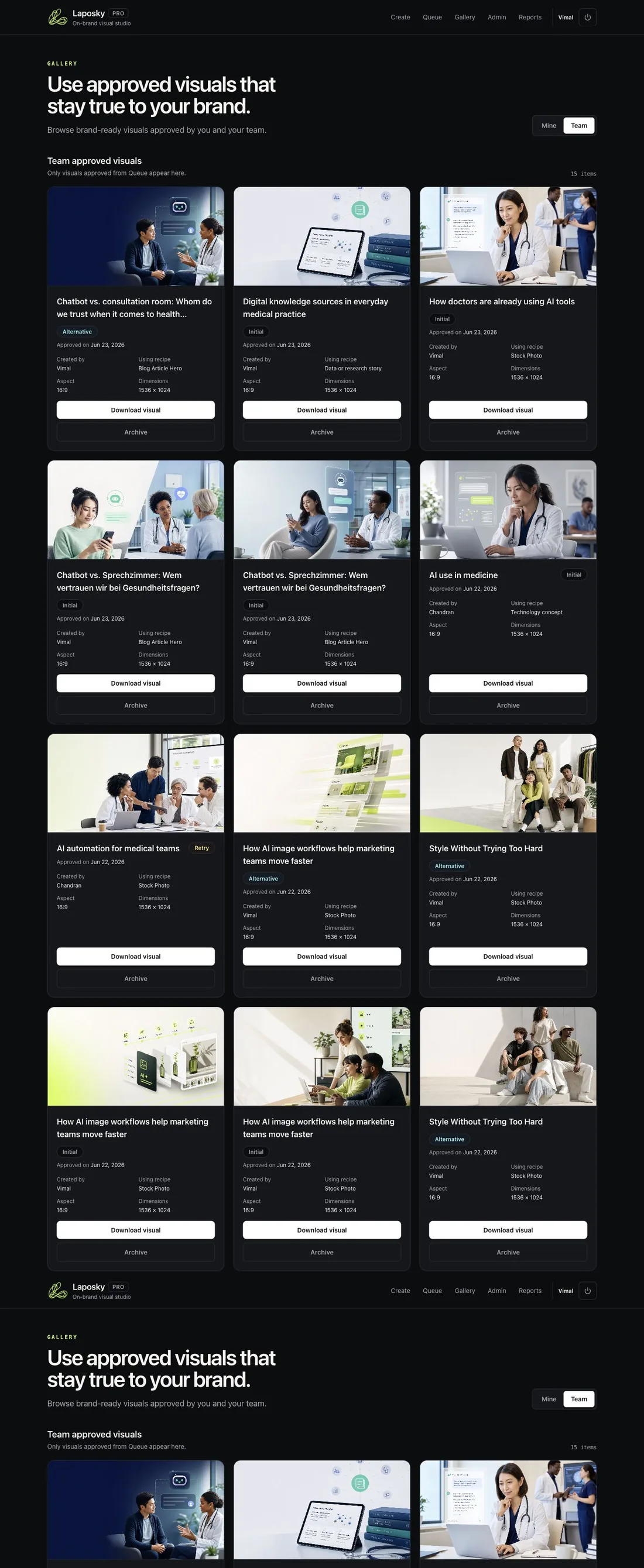 Approved gallery